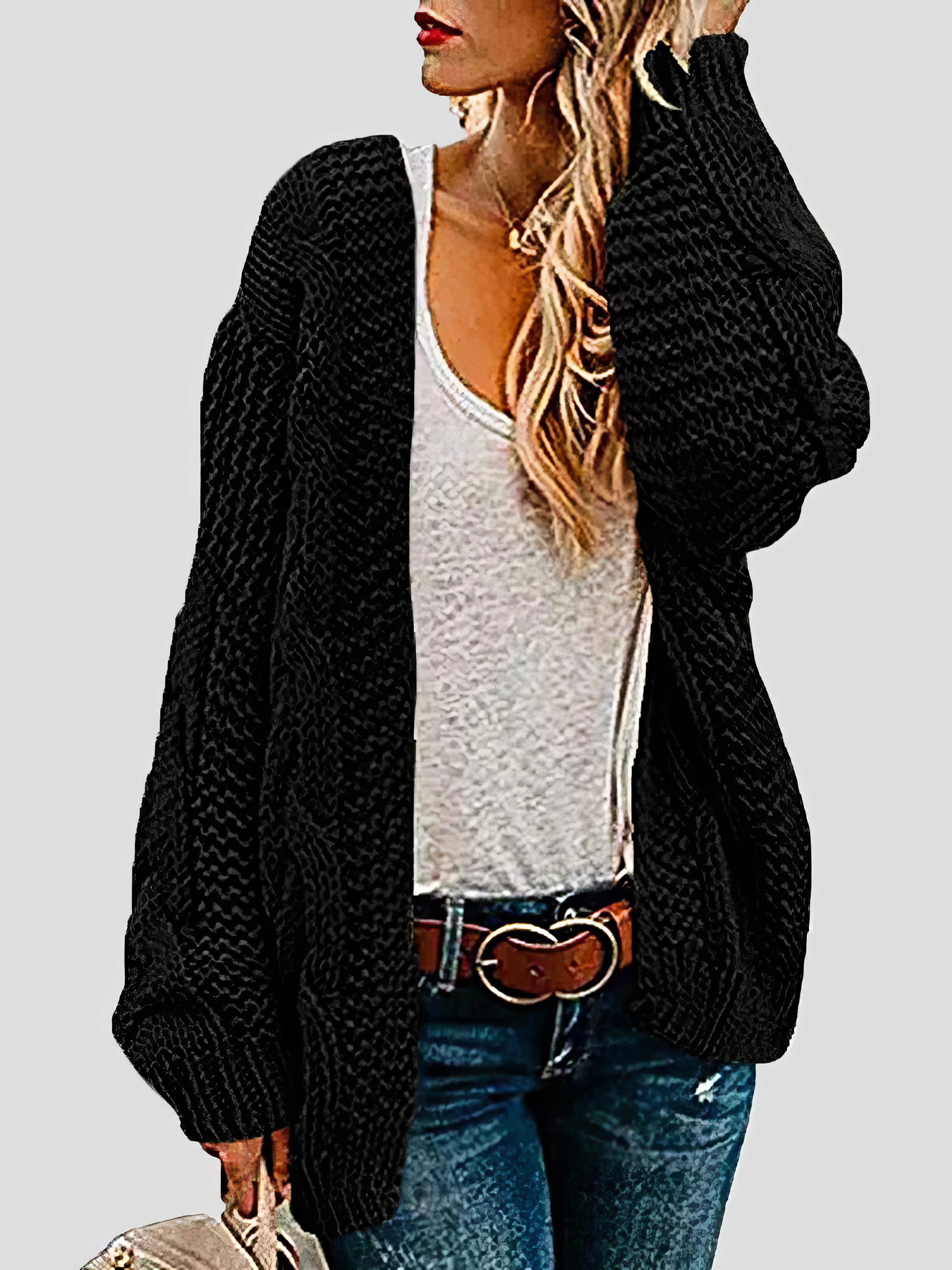 3/4 Sleeve Knit Cardigan