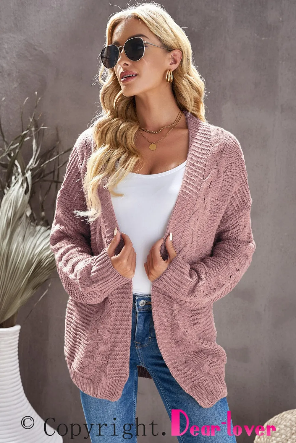 3/4 Sleeve Knit Cardigan