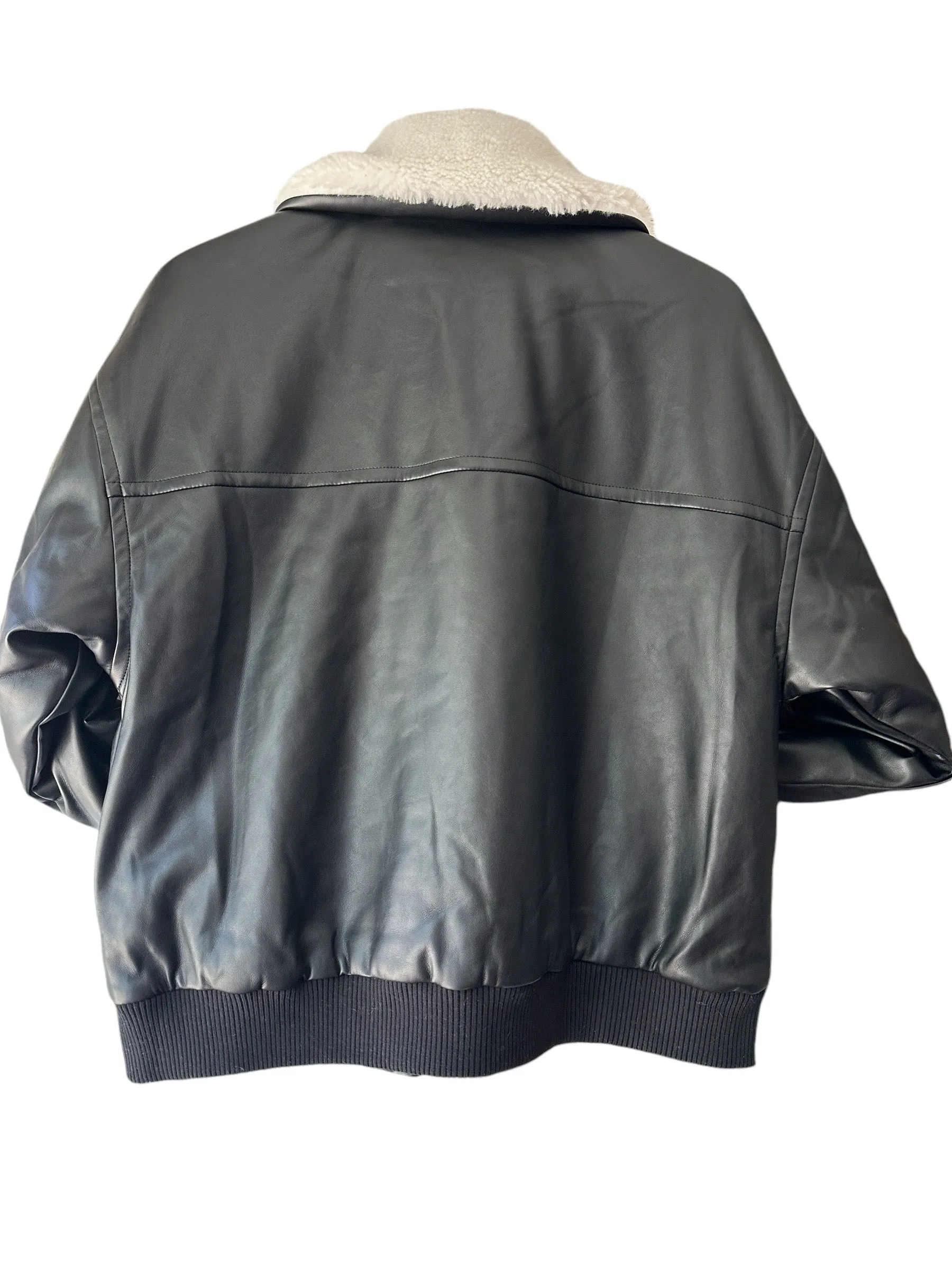 4TH & RECKLESS sold by BHFO O Benson Womens Faux Fur Trim Heavy Bomber BK S