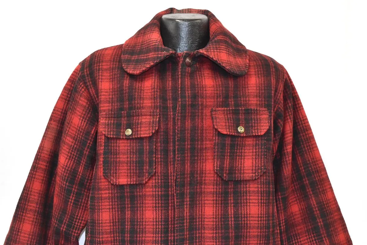 50s Woolrich 503 Mackinaw Plaid Hunting Jacket Large