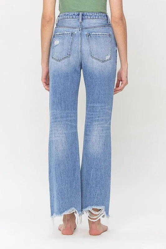 90's Vintage Super High Rise Flare Jeans