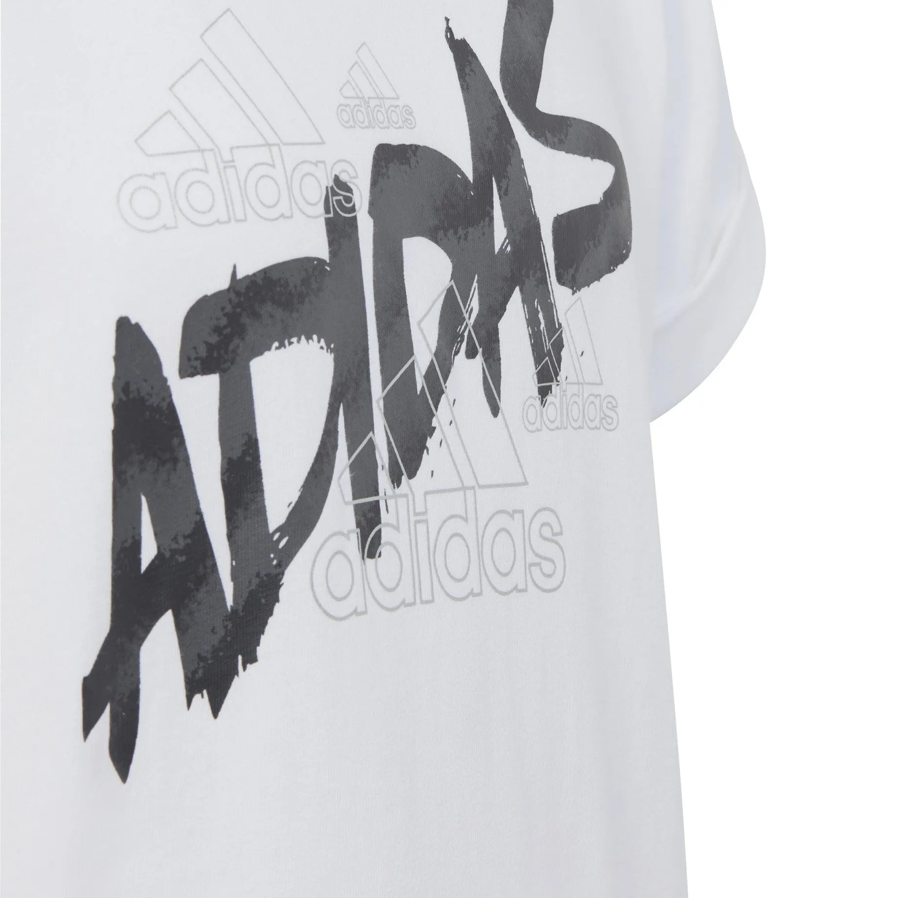 Adidas T-shirt manica corta in cotone da ragazza con nodo laterale HR5818 white