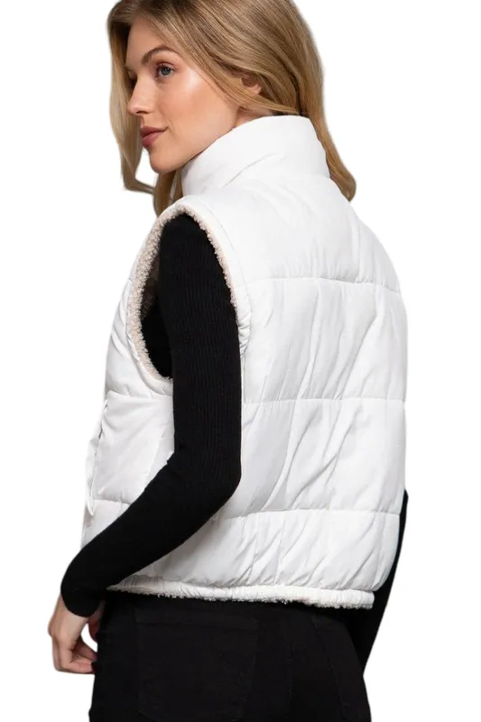 Apparel- Active Basic Reversible Padded Fur Jacket