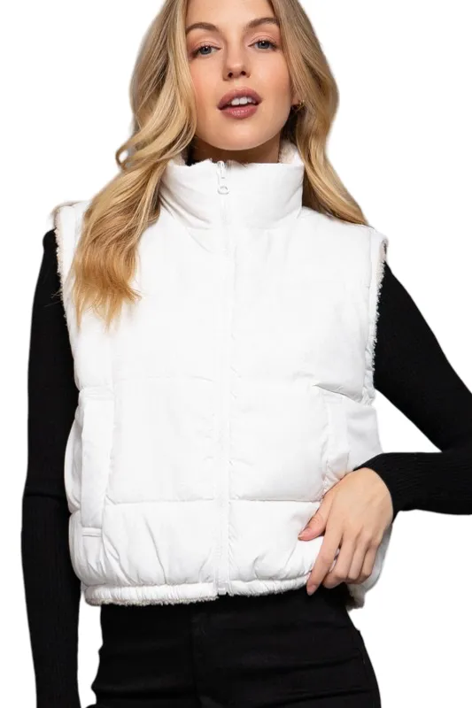 Apparel- Active Basic Reversible Padded Fur Jacket