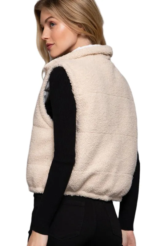 Apparel- Active Basic Reversible Padded Fur Jacket