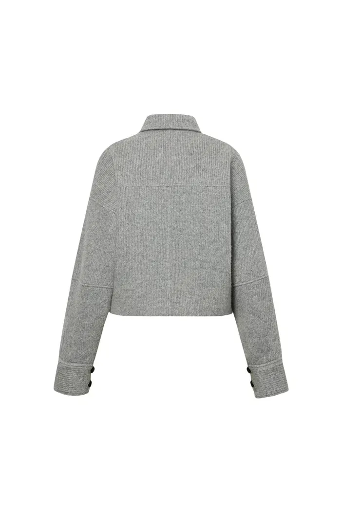 Aurora Cropped Jacket in Merino Wool Knit