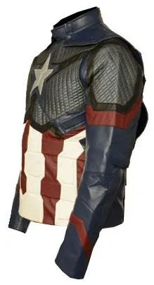 Avengers Endgame Captain America Genuine Leather Jacket Cosplay