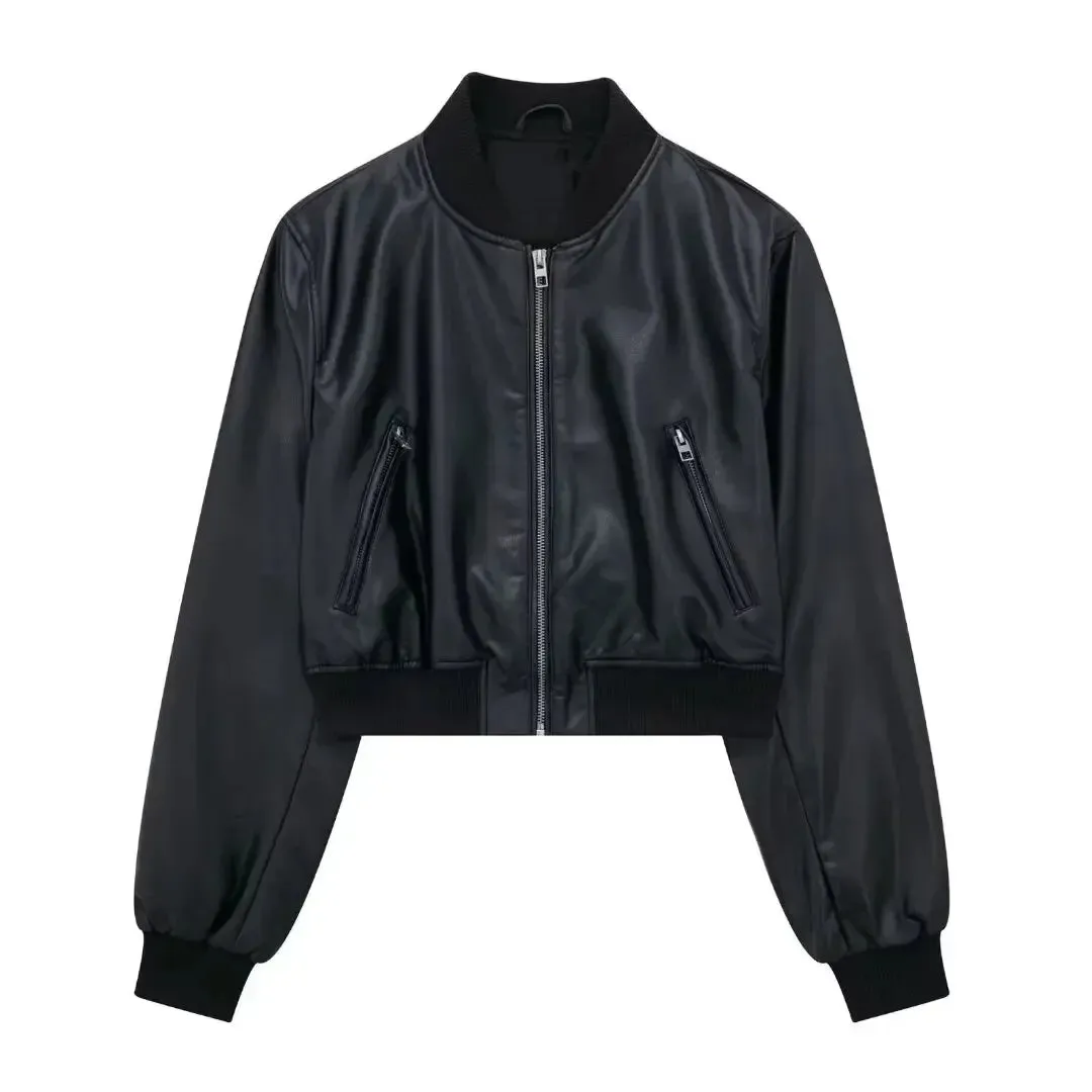 Aviator Leatherette Jacket Urban Suede Bomber