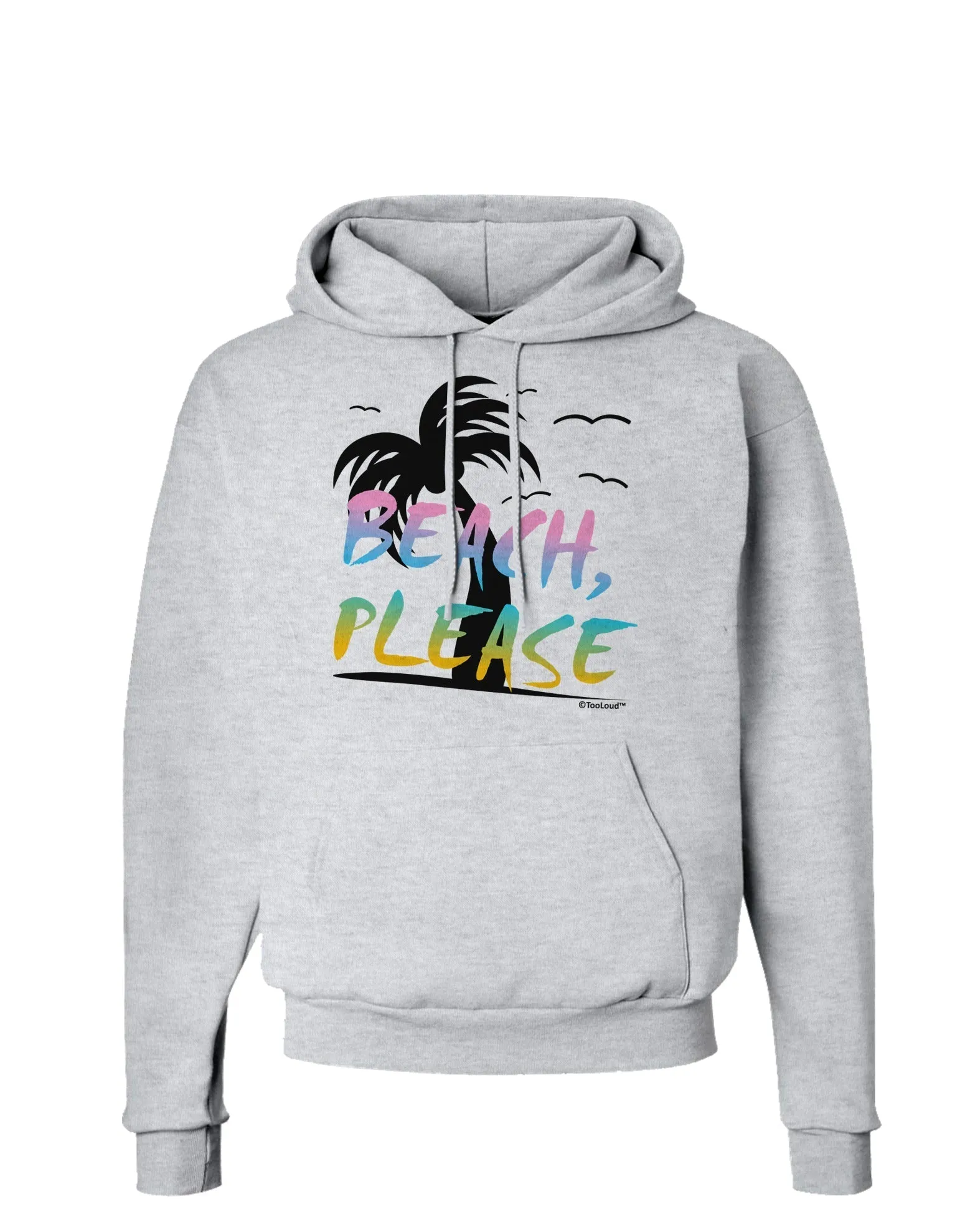 Beach Please - Summer Colors with Palm Trees Hoodie Sweatshirt