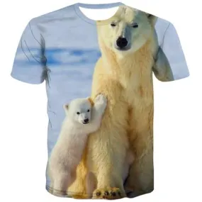 Bear T-shirt Men Russia Tshirt Anime Lovely Tshirts Cool Cartoon T-shirts 3d Harajuku T shirts Funny Short Sleeve Punk Rock