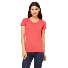 Bella   Canvas Women's Red Triblend Short-Sleeve T-Shirt