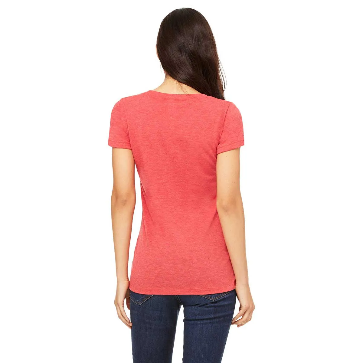 Bella   Canvas Women's Red Triblend Short-Sleeve T-Shirt