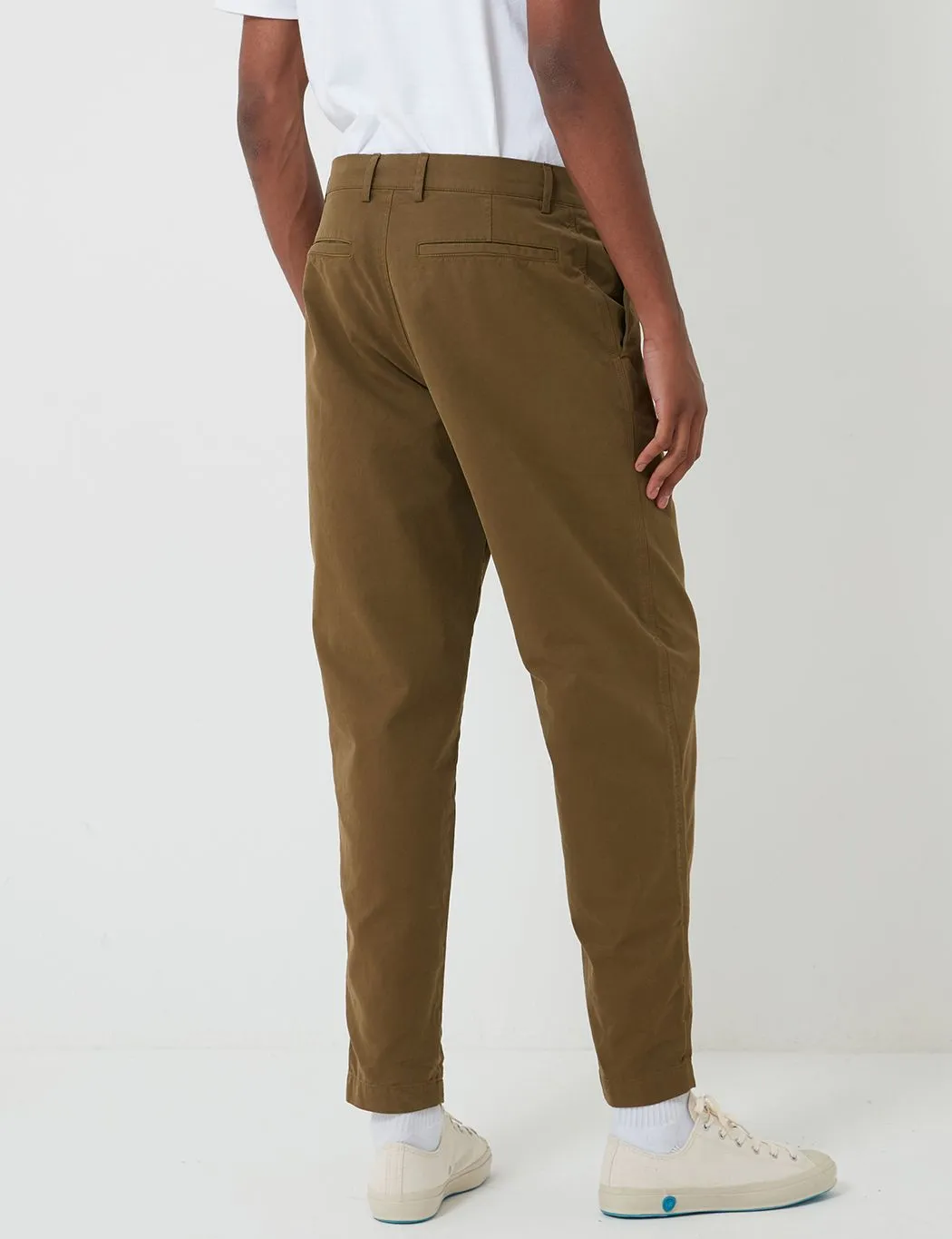 Bhode Everyday Pant (Relaxed, Cropped Leg) - Military Olive