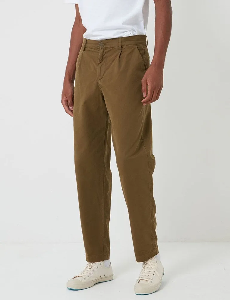 Bhode Everyday Pant (Relaxed, Cropped Leg) - Military Olive