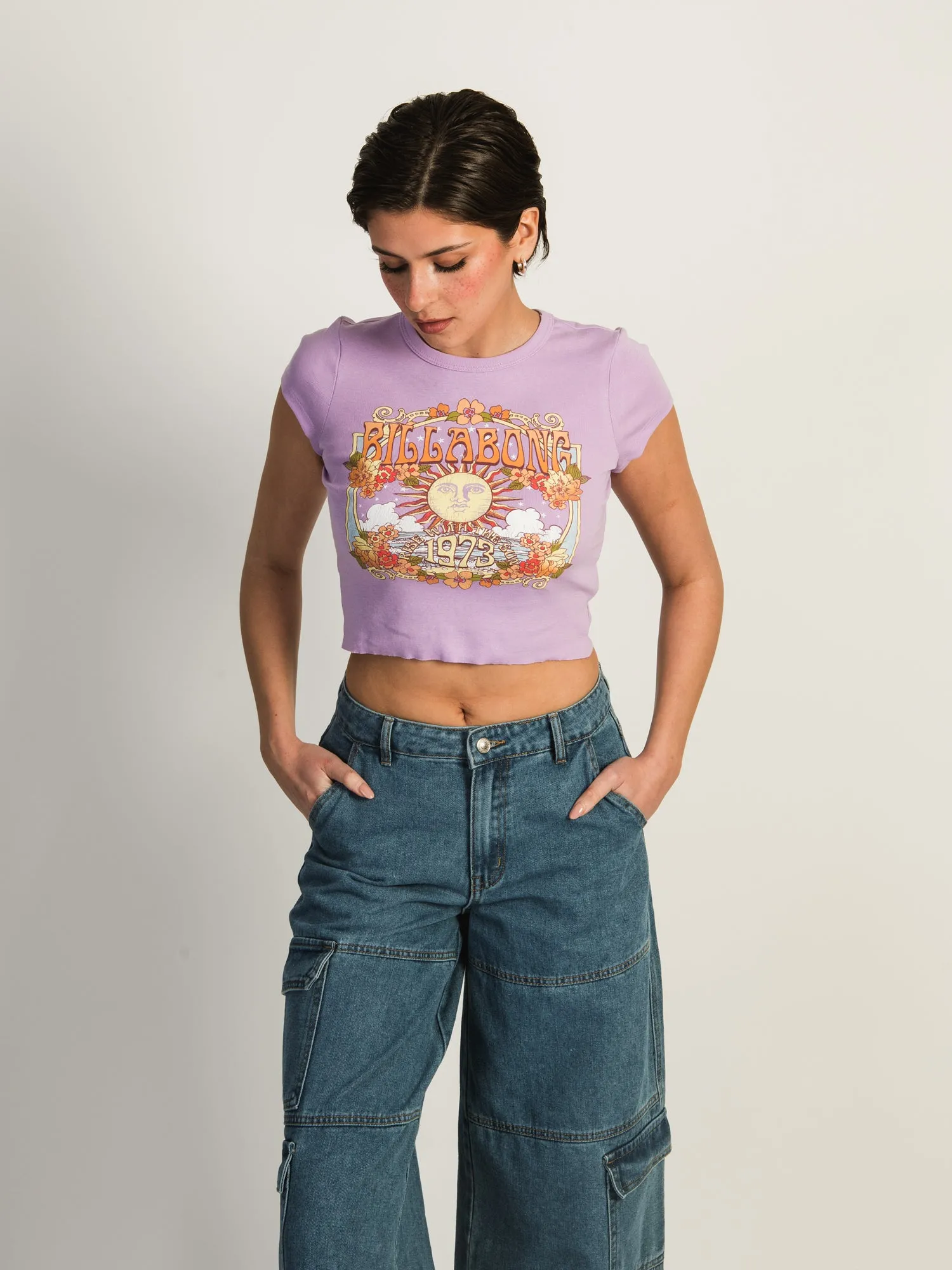 BILLABONG RISE WITH THE SUN CROPPED T-SHIRT