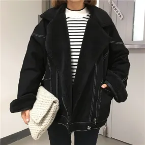 Black Shearling Sherpa Jacket