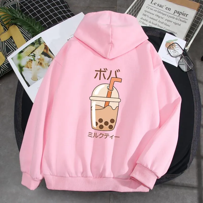 Boba Milk Tea Double Sided Print Soft Hoodie