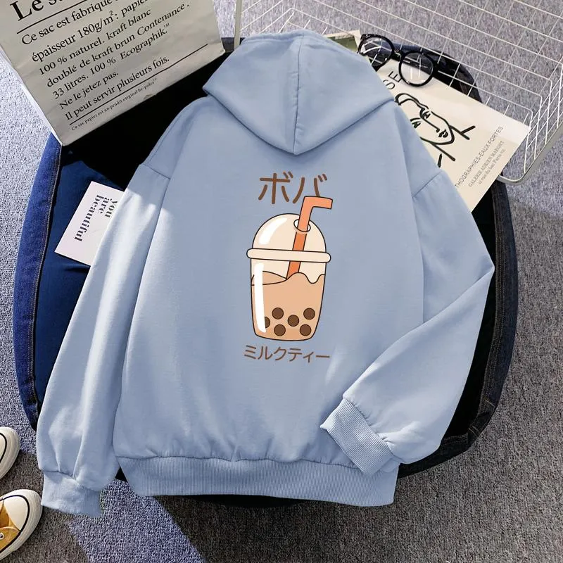 Boba Milk Tea Double Sided Print Soft Hoodie