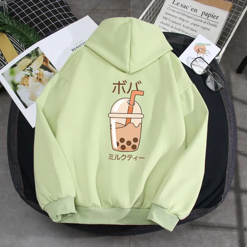 Boba Milk Tea Double Sided Print Soft Hoodie