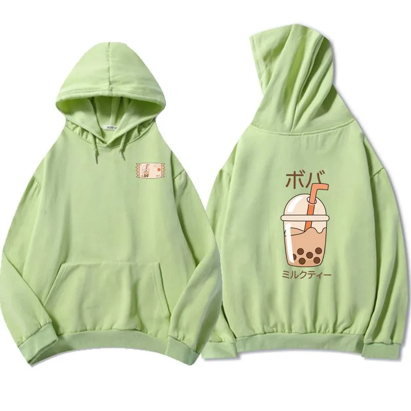 Boba Milk Tea Double Sided Print Soft Hoodie