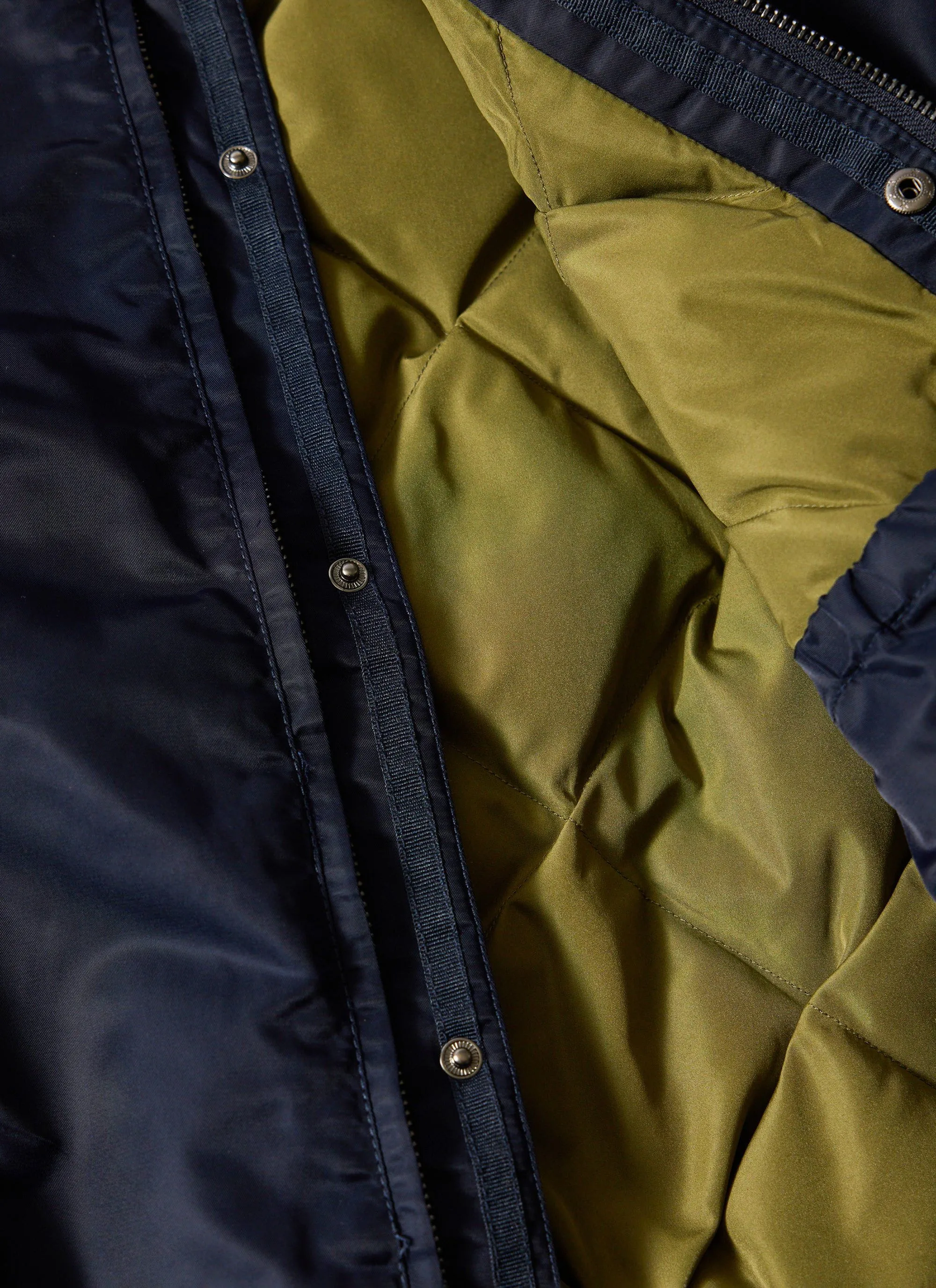 Bomber Jacket | Nylon | Midnight with Olive