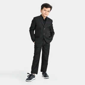 Boys Coat Pant 3PC Suit-BLACK