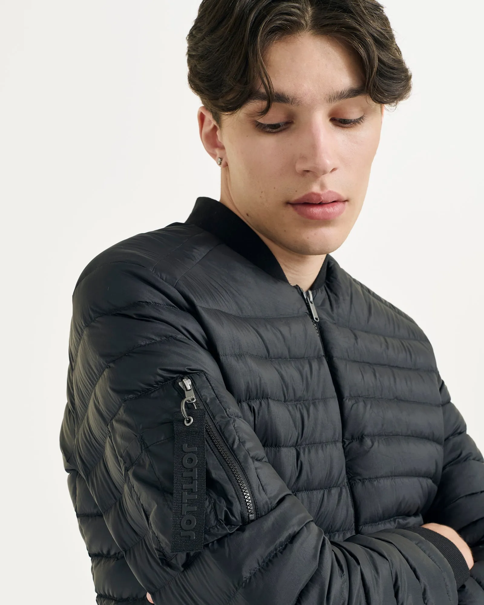 Brian bomber-style down jacket Black