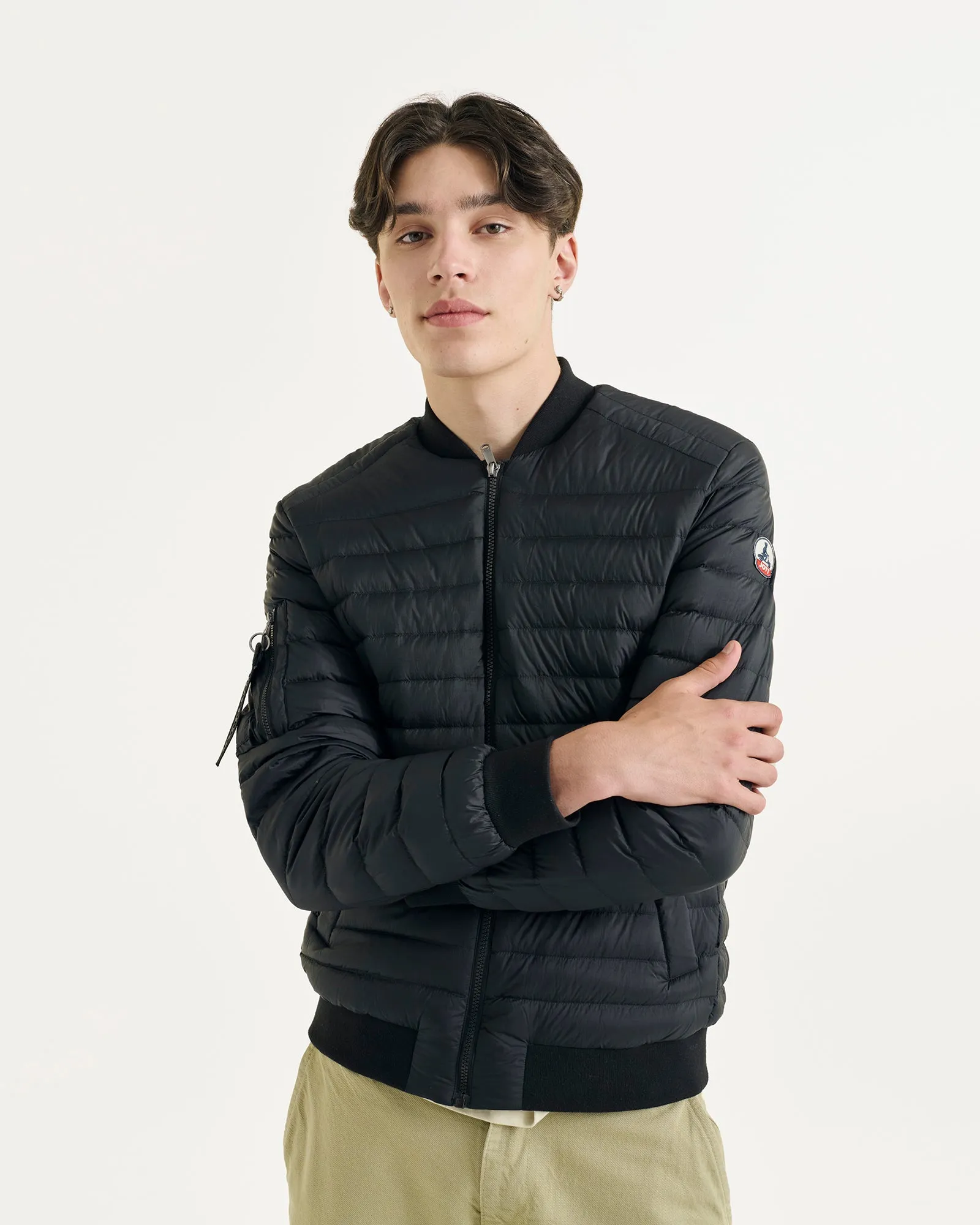 Brian bomber-style down jacket Black