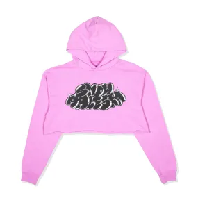 BUBBLE LOGO CROPPED HOODIE (PINK)