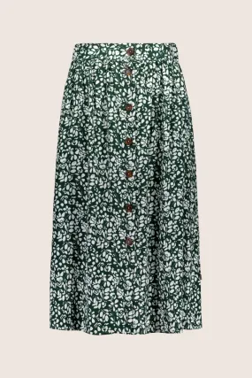 Button Skirt, Frosty Floral