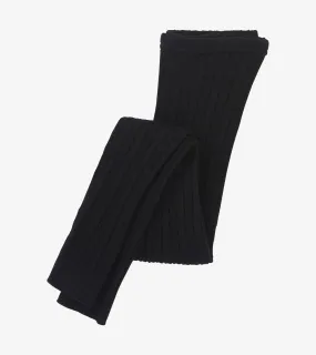 Cable Knit Leggings - Black