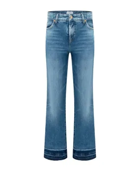 Cambio Francesca Hem Detail Cropped Jeans