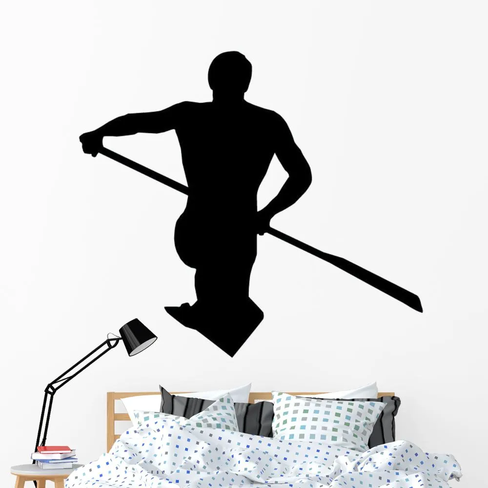 Canoeing Silhouette Sports Wall Decal