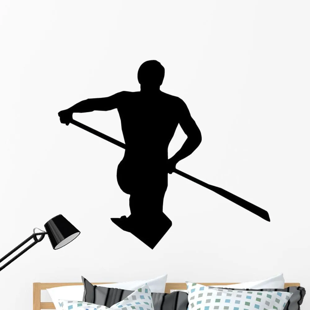 Canoeing Silhouette Sports Wall Decal