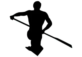 Canoeing Silhouette Sports Wall Decal