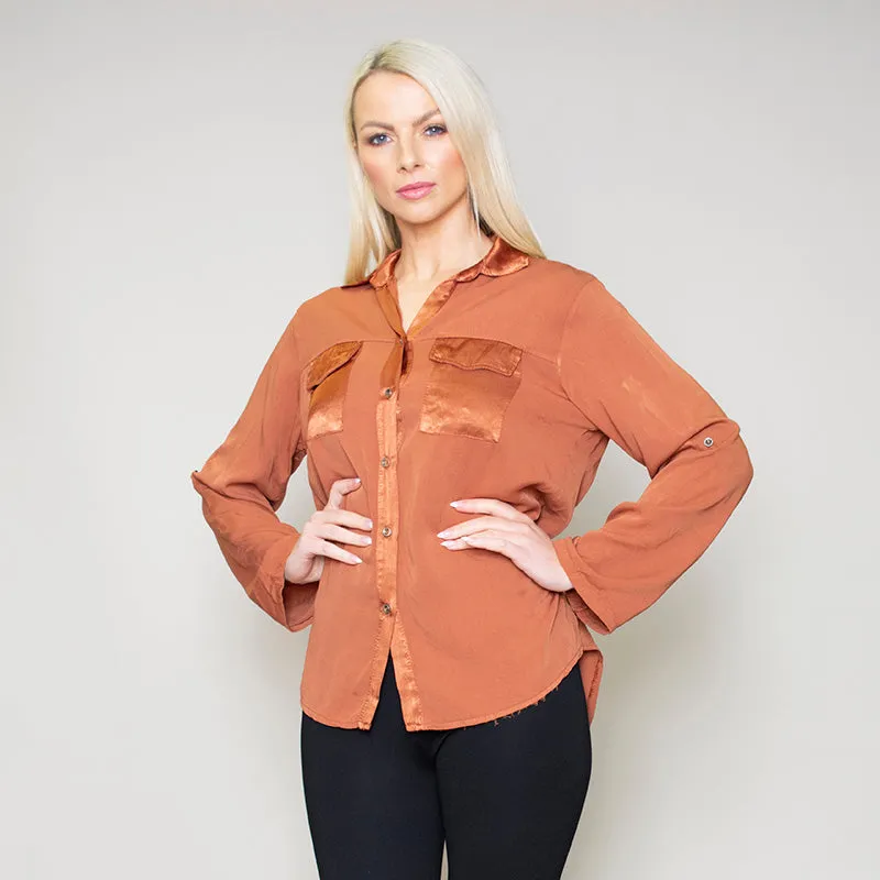 Carrie Pocket Shirt (Bronze)