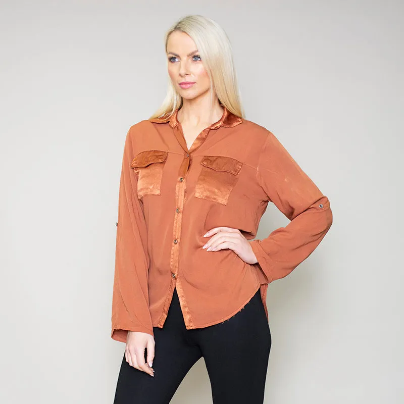 Carrie Pocket Shirt (Bronze)