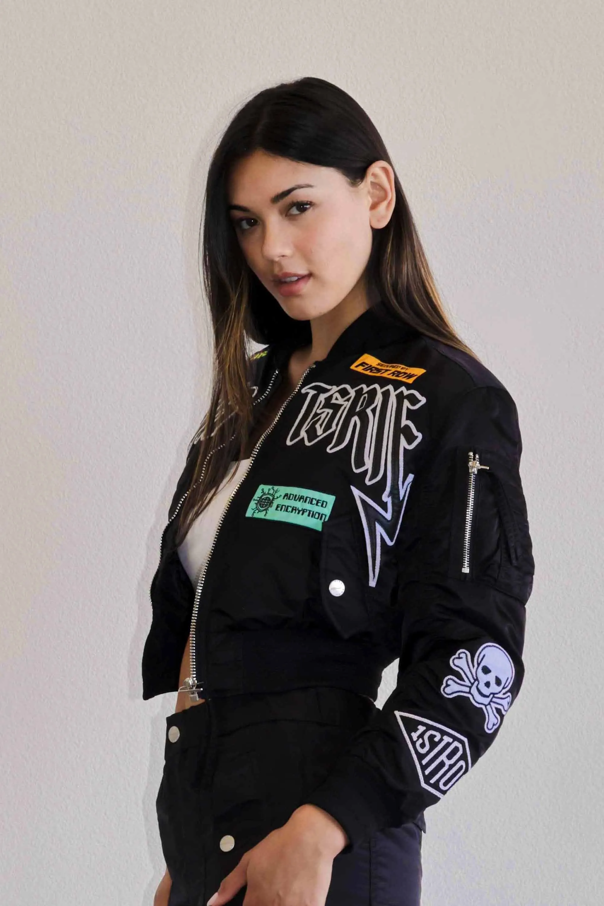 CAUTION MULTI PATCHES MA-1 JACKET