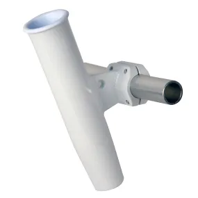 C.E. Smith Aluminum Horizontal Clamp-On Rod Holder 1.66" OD - White Powder Coated w/Sleeve [53721]