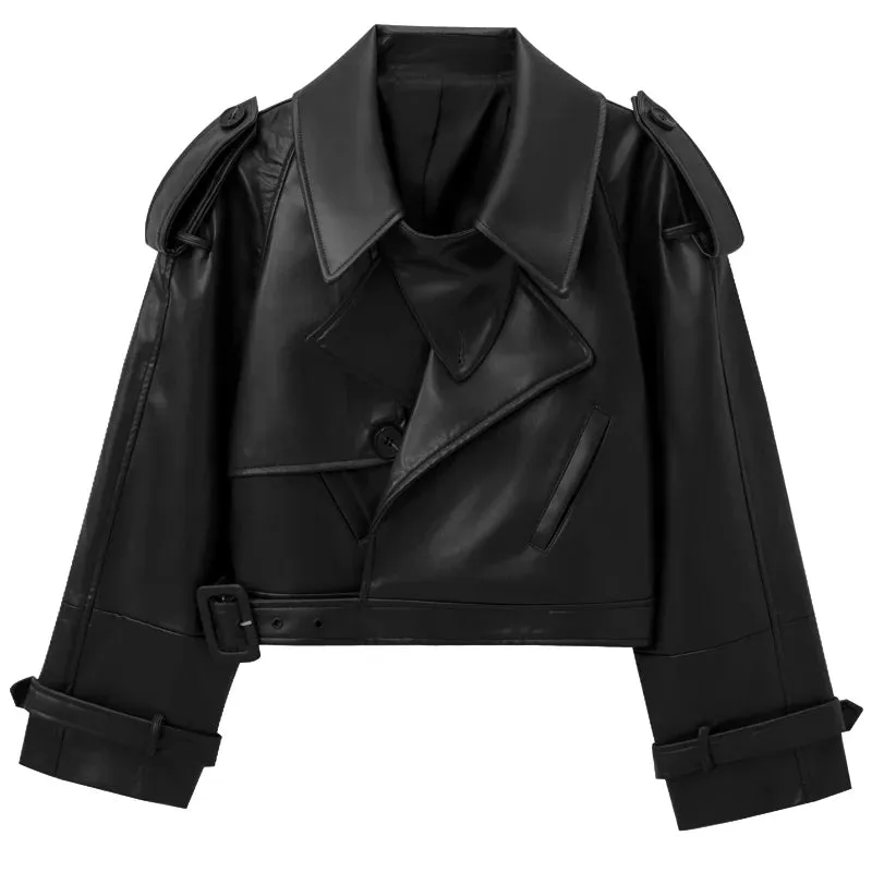 Celia Cropped Biker Jacket