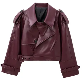 Celia Cropped Biker Jacket