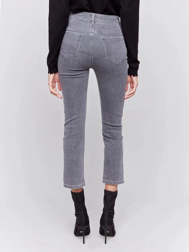 Charlie B Soft Denim Pants with All-Over Studs