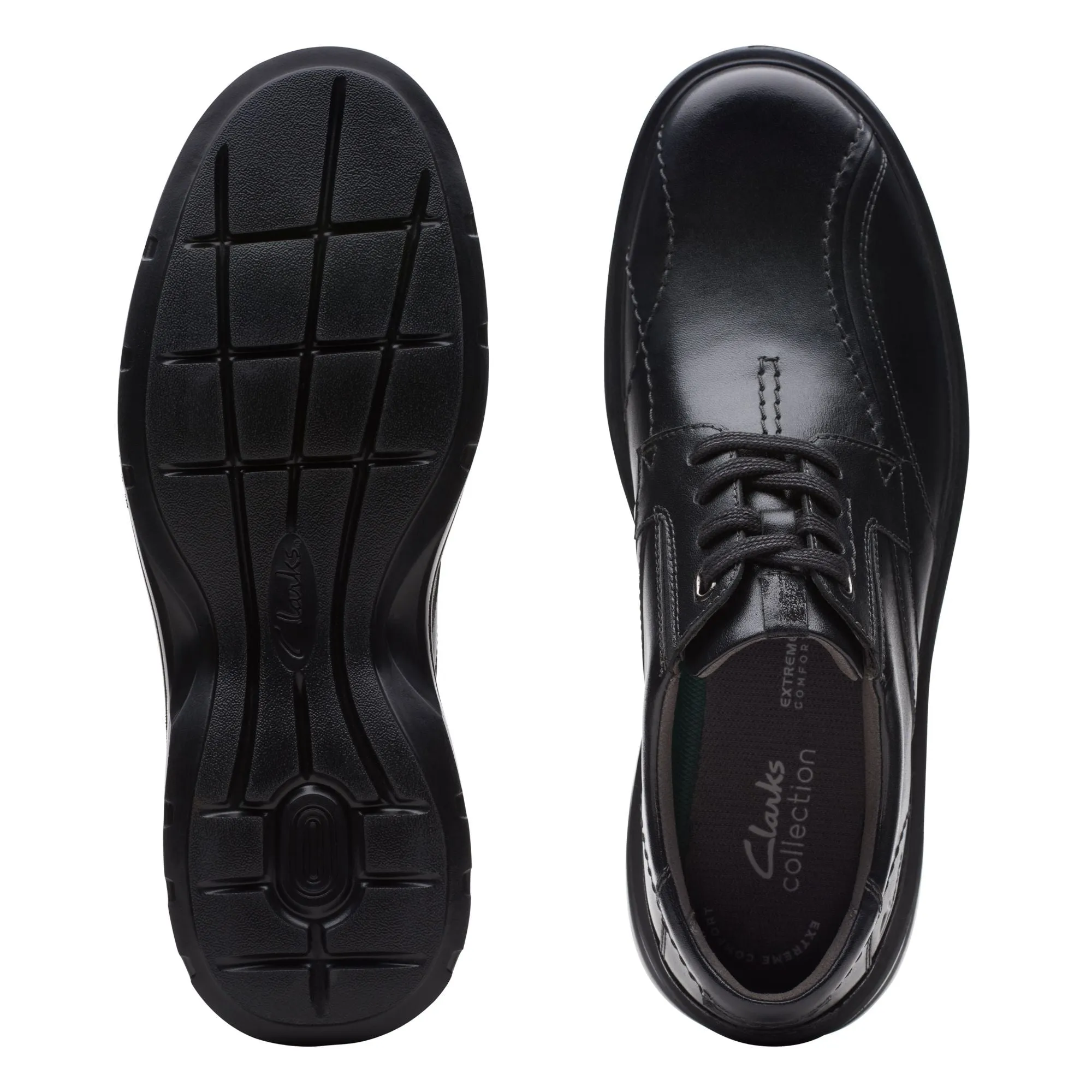 Clarks Men's Gessler Lace - Black Leather