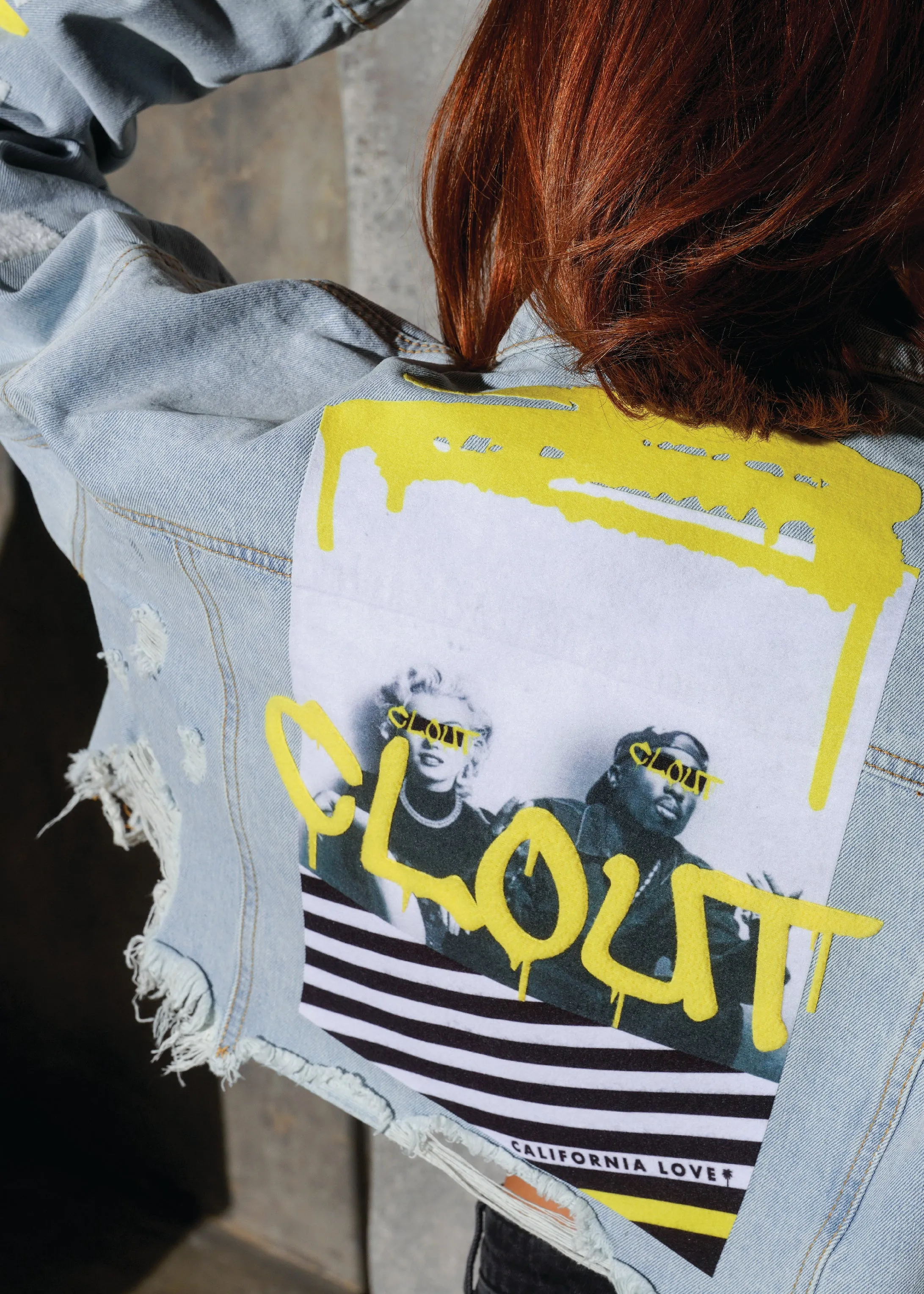 CLOUT Crop Denim Jacket