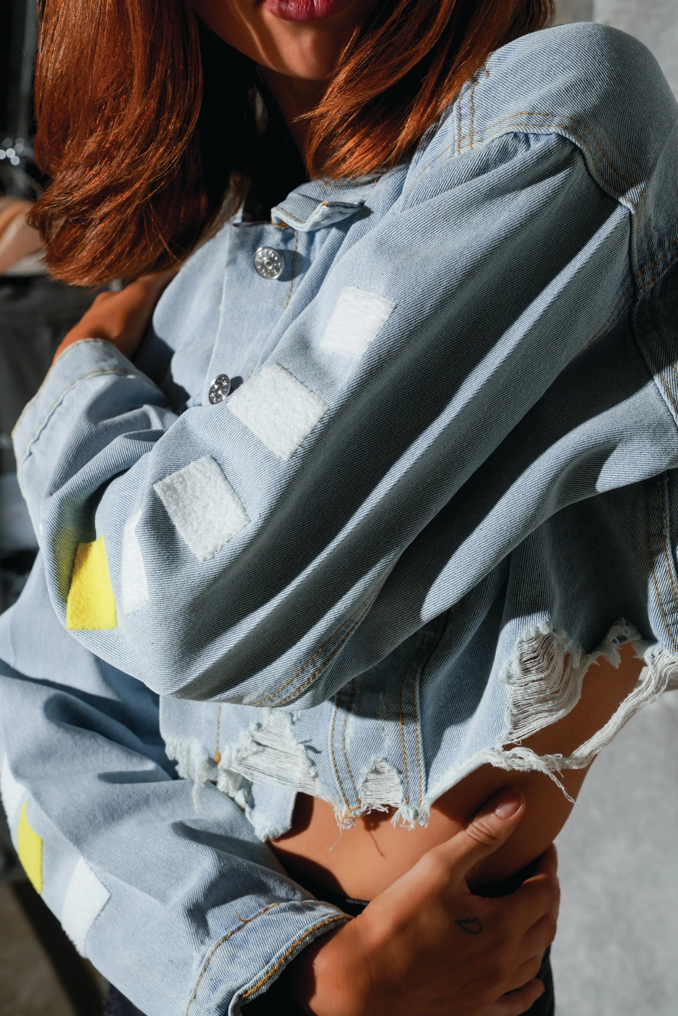 CLOUT Crop Denim Jacket