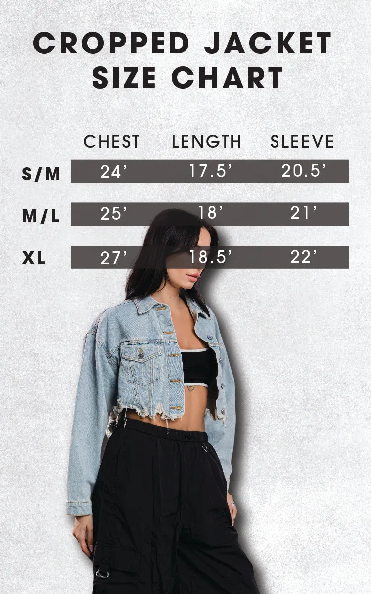 CLOUT Crop Denim Jacket