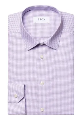 Contemporary Fit Micro Check Twill Shirt