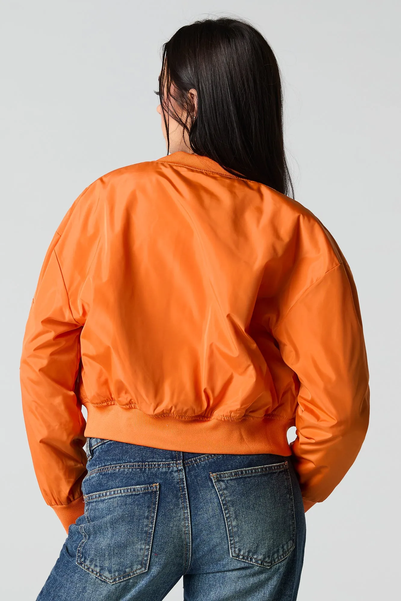 Cropped Bomber Jacket