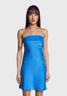 Crystal Clear Slip Dress - Blue