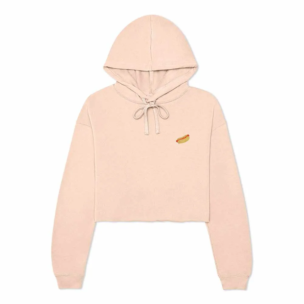 Dalix Hot Dog Cropped Hoodie